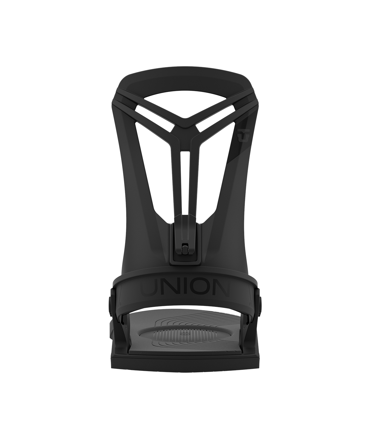 Union Flite Pro snowboard binding in black, lightweight and durable, designed for versatile snowboarding performance.