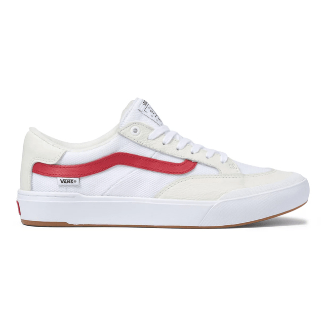 Vans Berle Pro Skate Shoe in White and Chili Pepper - M I L O S P O R T