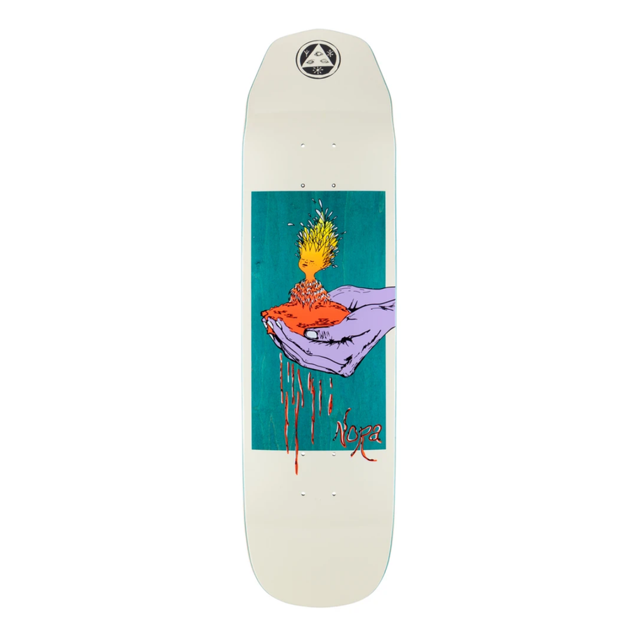 Welcome Soil on Wicked Princess Skateboard Deck in Bone